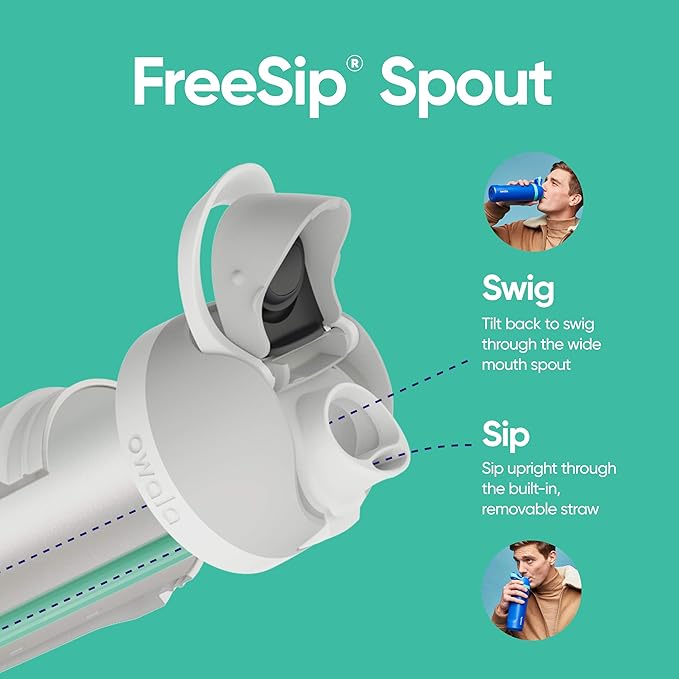 Owala FreeSip® Vatnsbrúsi Tritran Shy Marshmellow 25oz
