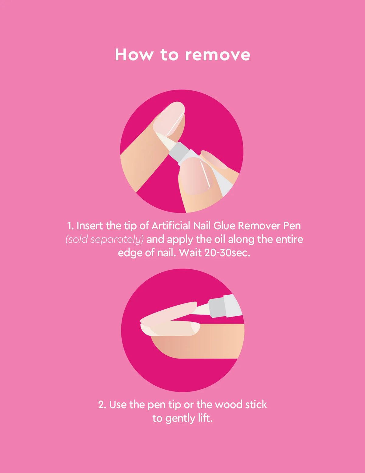 Gel Nail Strips - Candy Pink