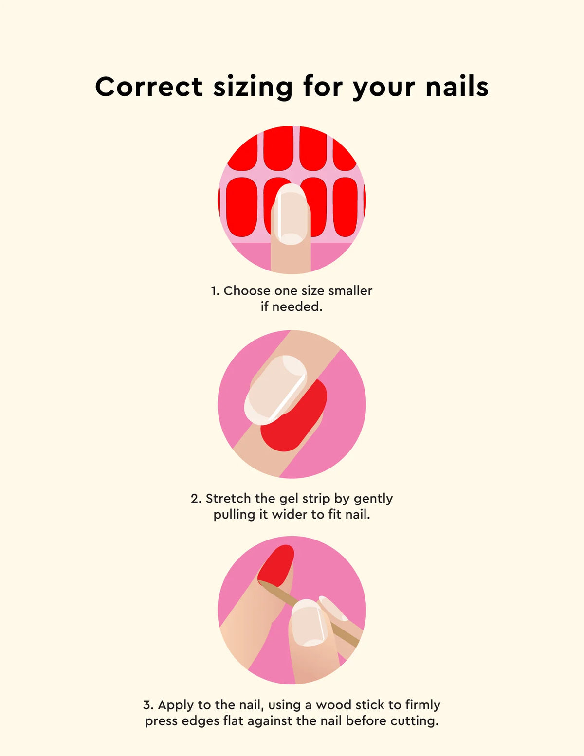 Gel Nail Strips - Cherry Red