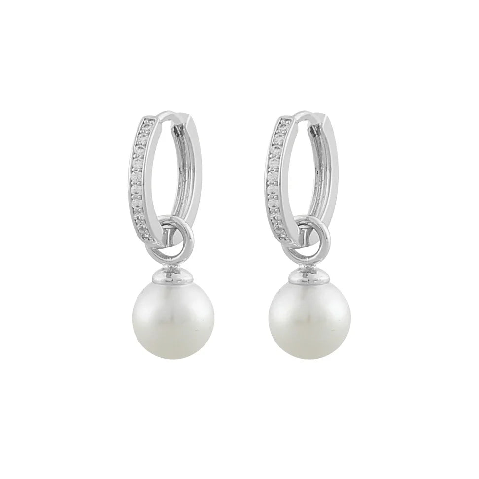 Core Pearl Ring Eyrnalokkar Silfur