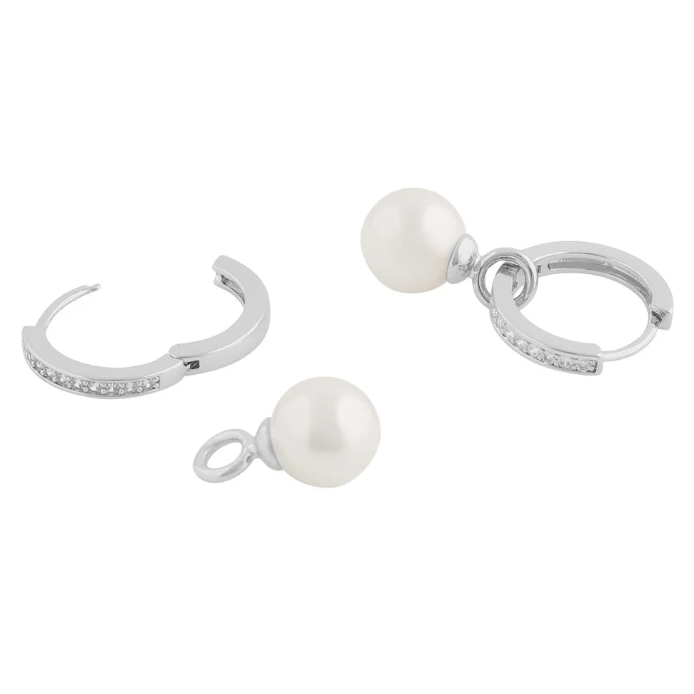 Core Pearl Ring Eyrnalokkar Silfur