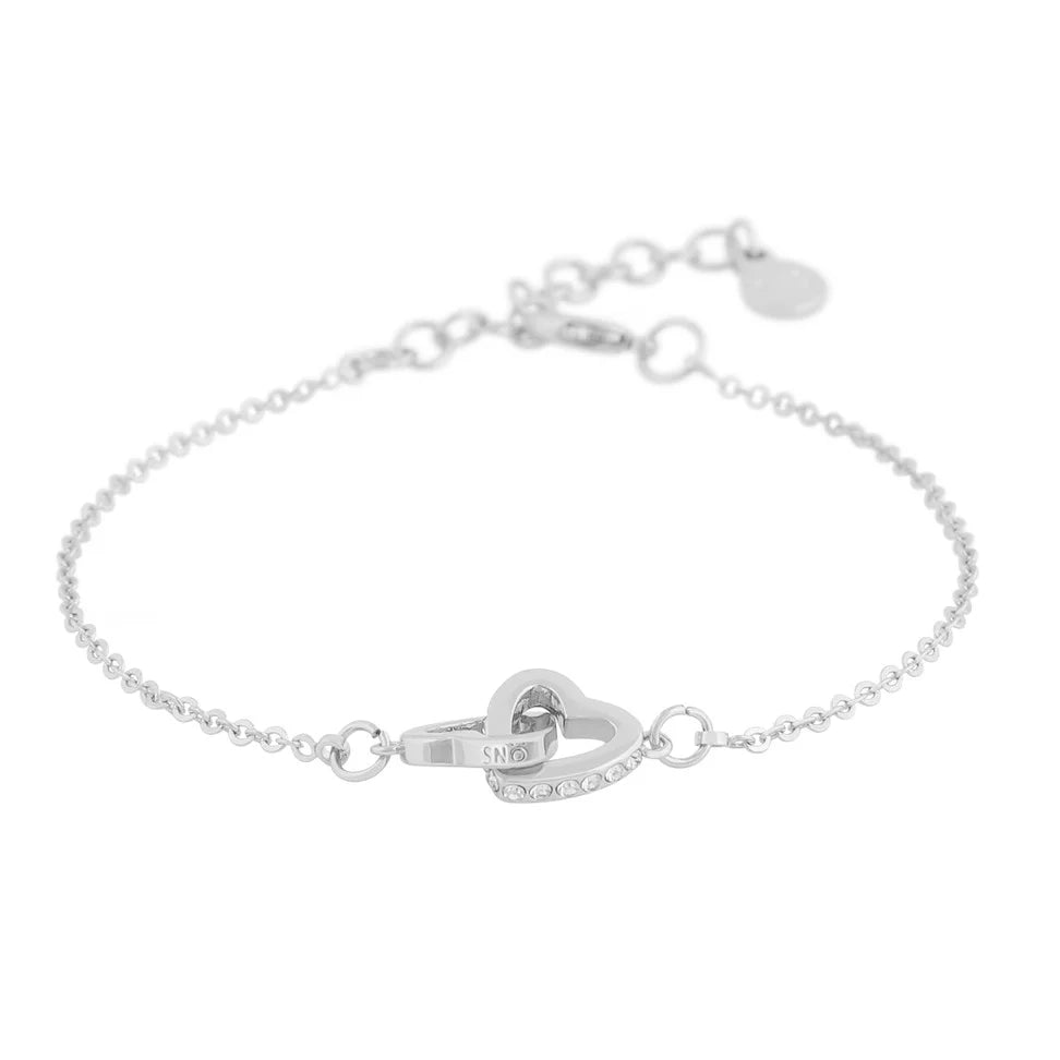 Connected Heart Armband Silfur