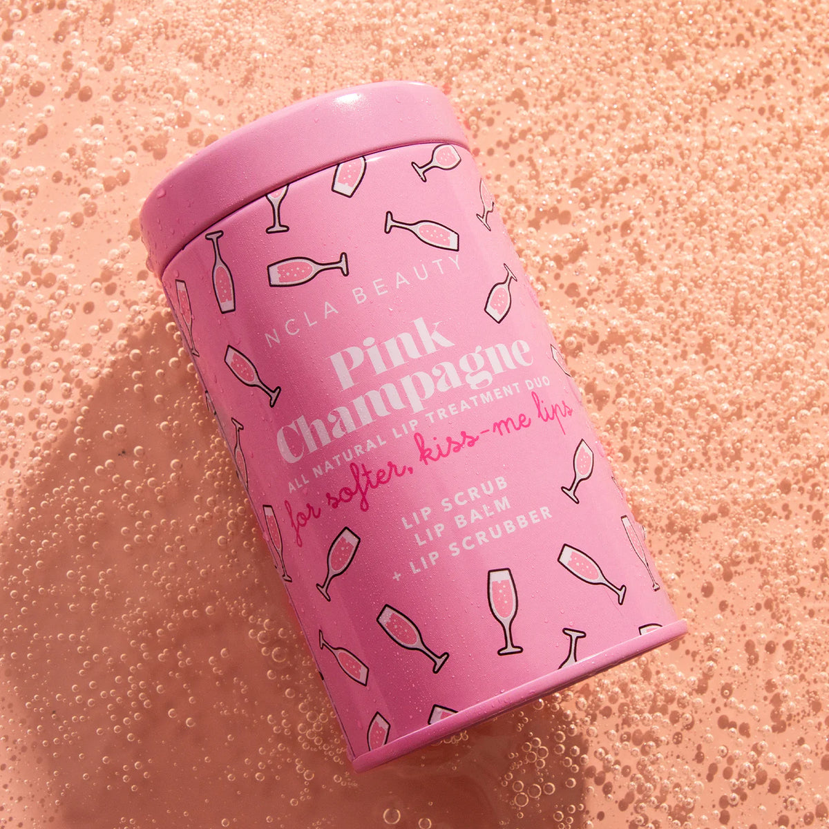 Gjafasett - Pink Champagne Lip Care Duo + Lip Scrubber