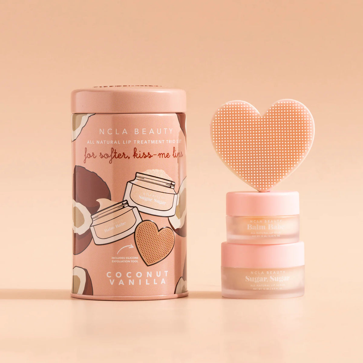 Gjafasett - Coconut Vanilla Lip Care Duo + Lip Scrubber