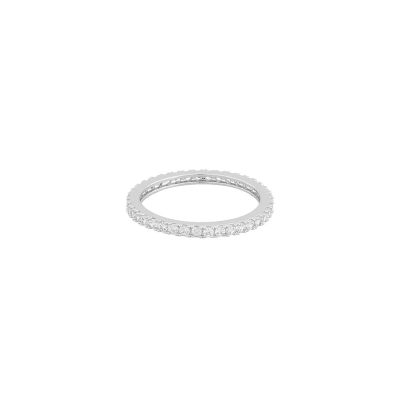 Rio Thin Stone Hringur Silfur