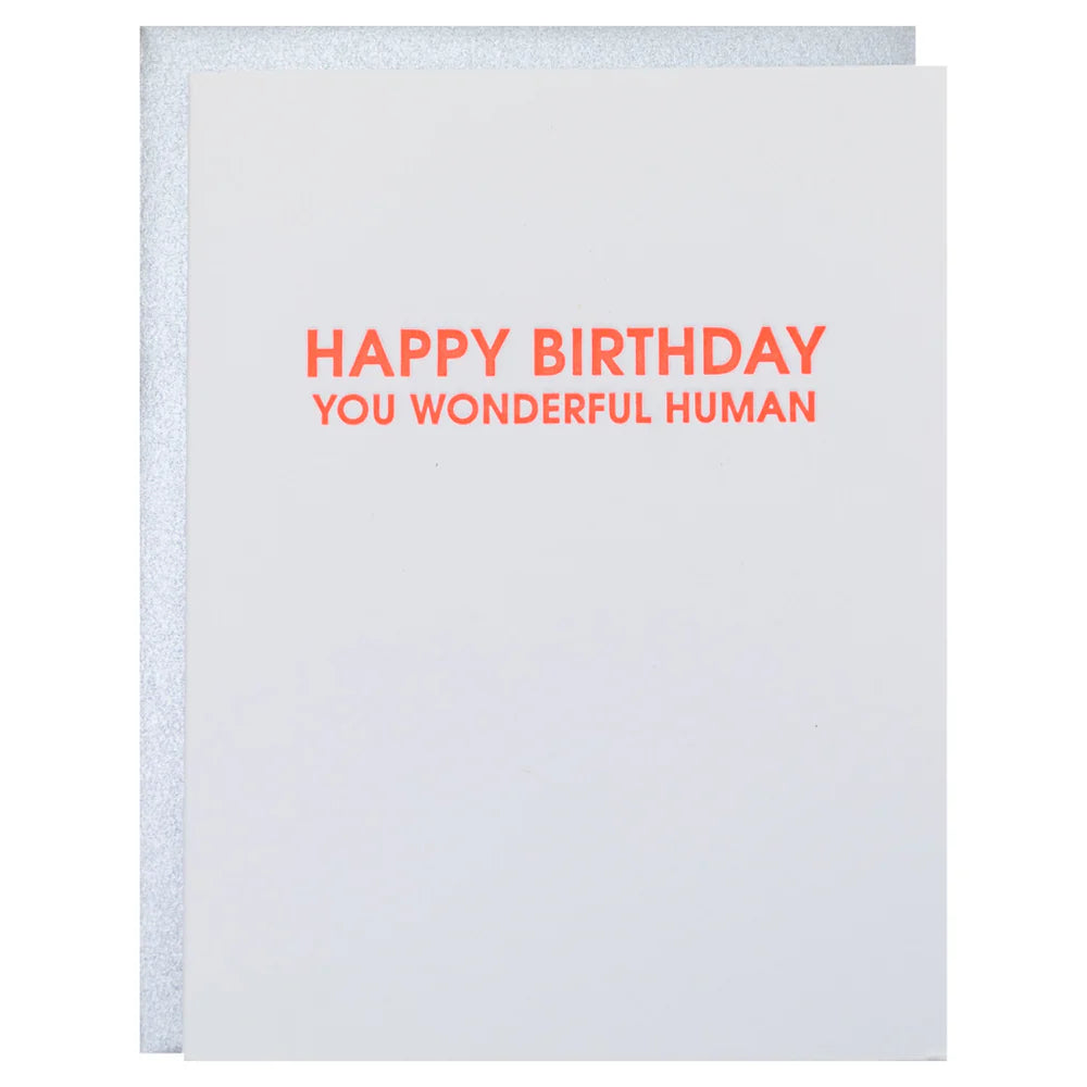 Tækifæriskort &quot;Happy Birthday You Wonderful Human&quot;