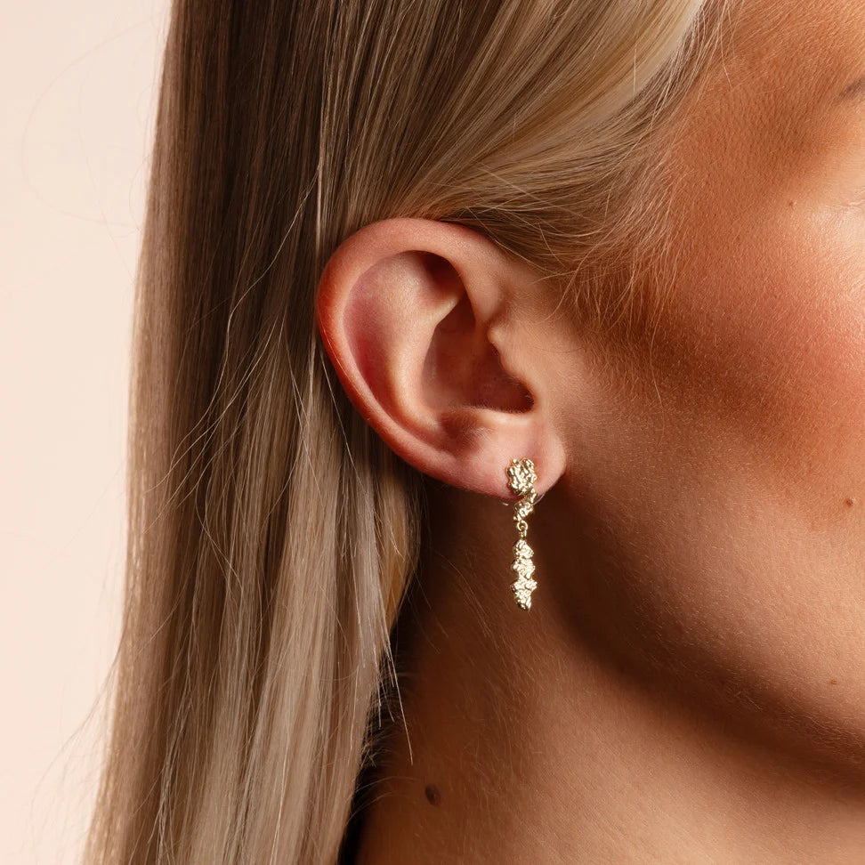 Cat Langir Eyrnalokkar Gull