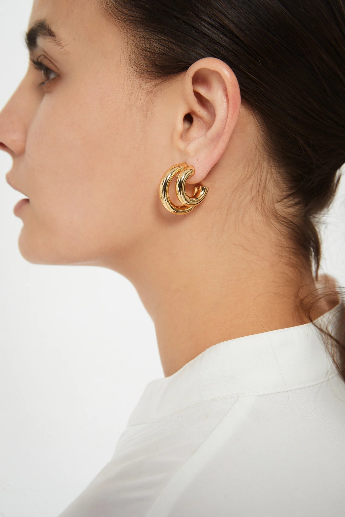 Double Hoop Eyrnalokkar