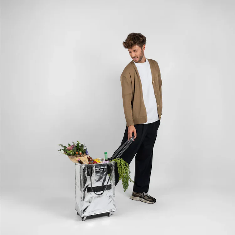 Hulken® Original Rolling Tote Bag Silver