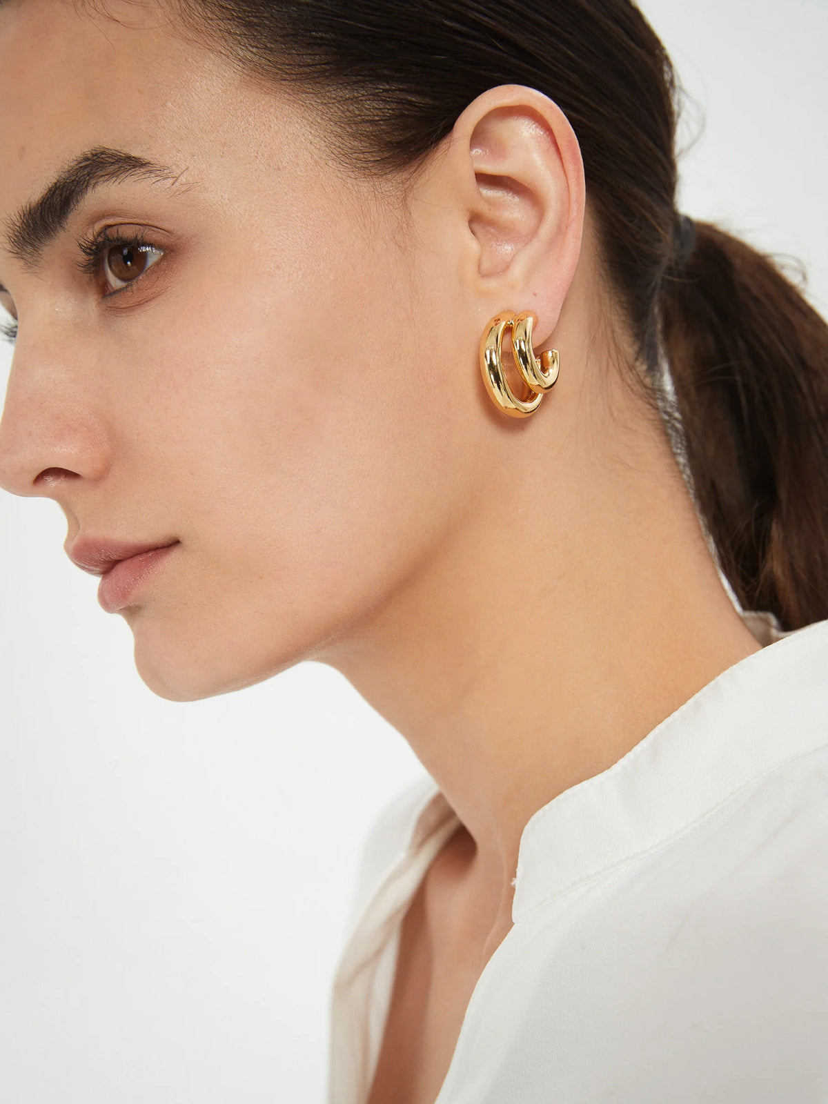 Double Hoop Eyrnalokkar