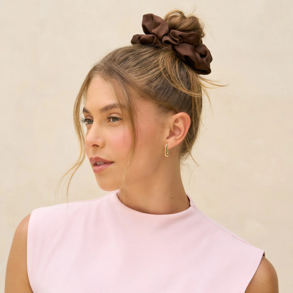 Oversized Scrunchies Black & Chocolate - 2. stk.