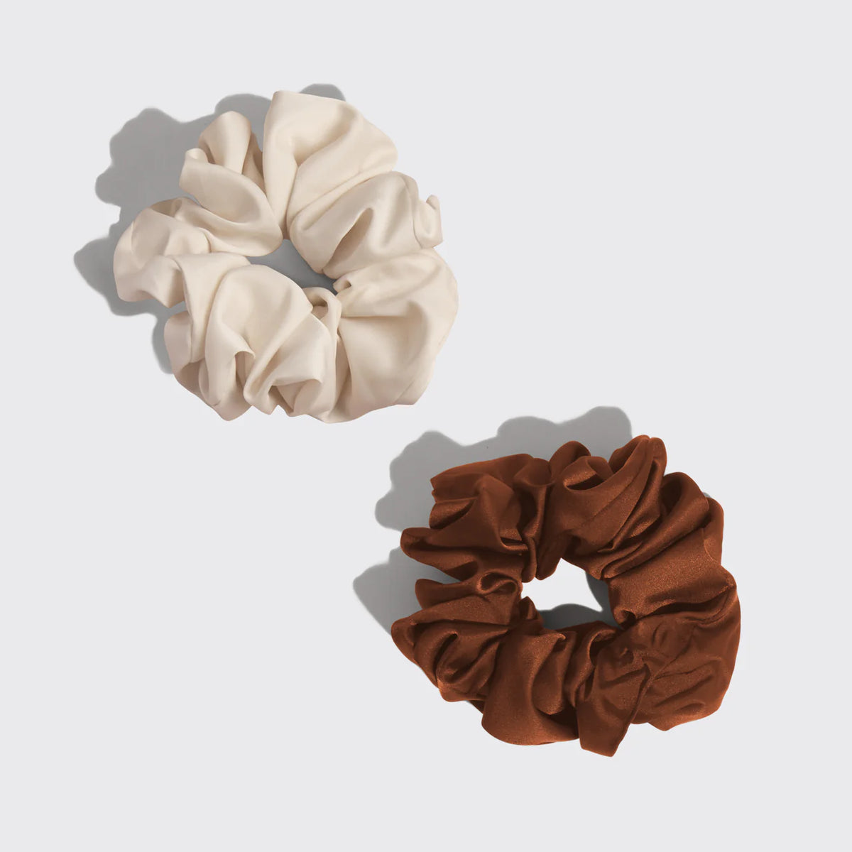 Oversized Scrunchies Cream & Carmel - 2. stk.