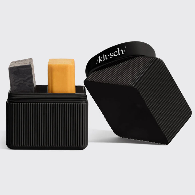 Ferðabox fyrir 2. stk. Kitsch Sjampó/Hárnæringu - Svart