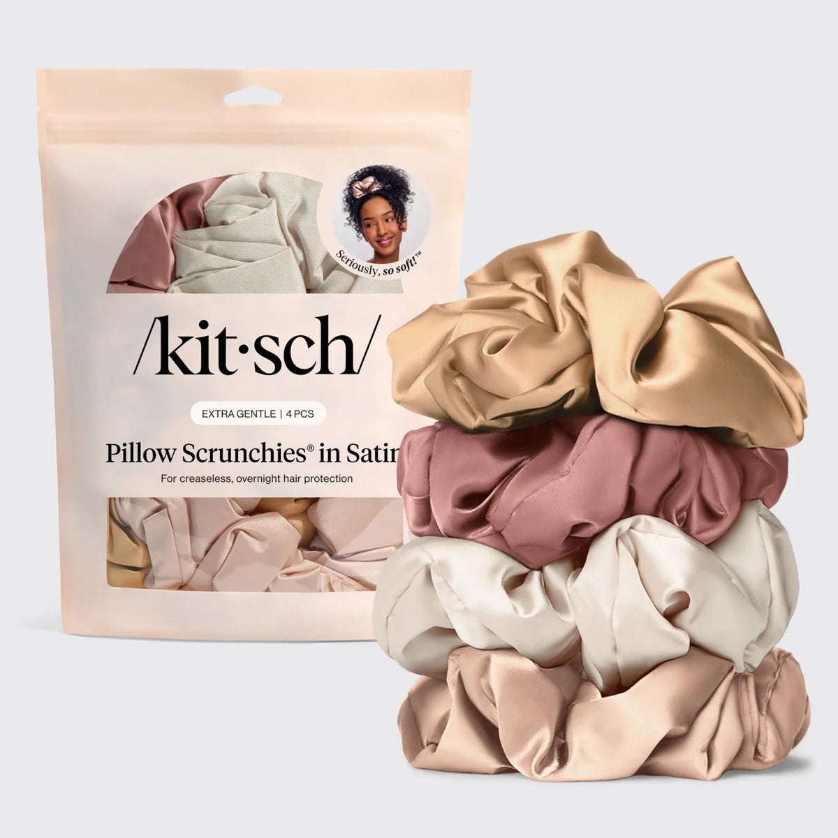 Satin Pillow Scrunchies® 4 stk.