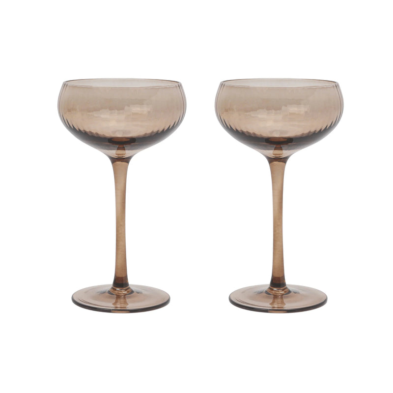 The Lou Coupe Glass - 2 stk. Smoke