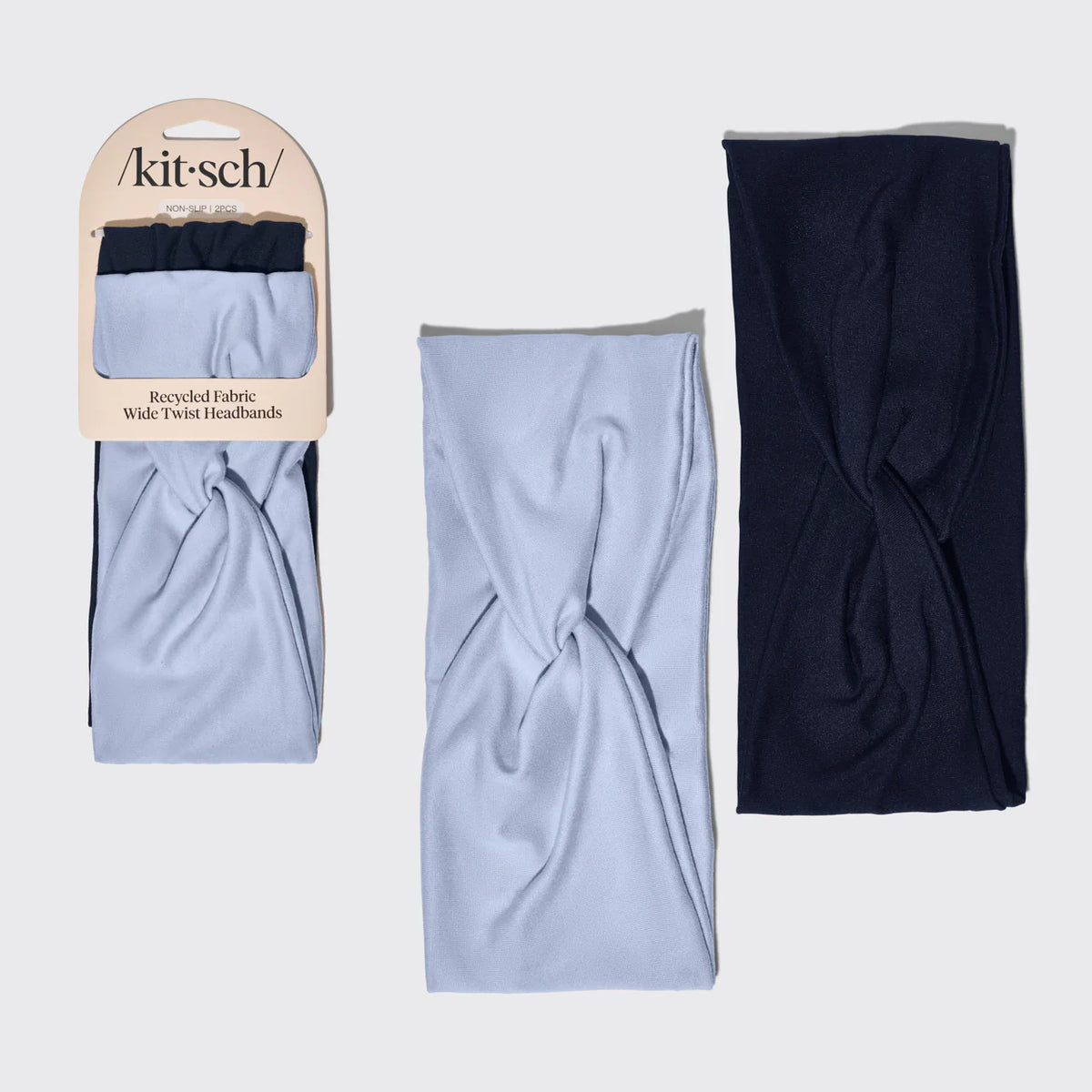 Hárband 2 stk. Ljósblátt/Dökkblátt