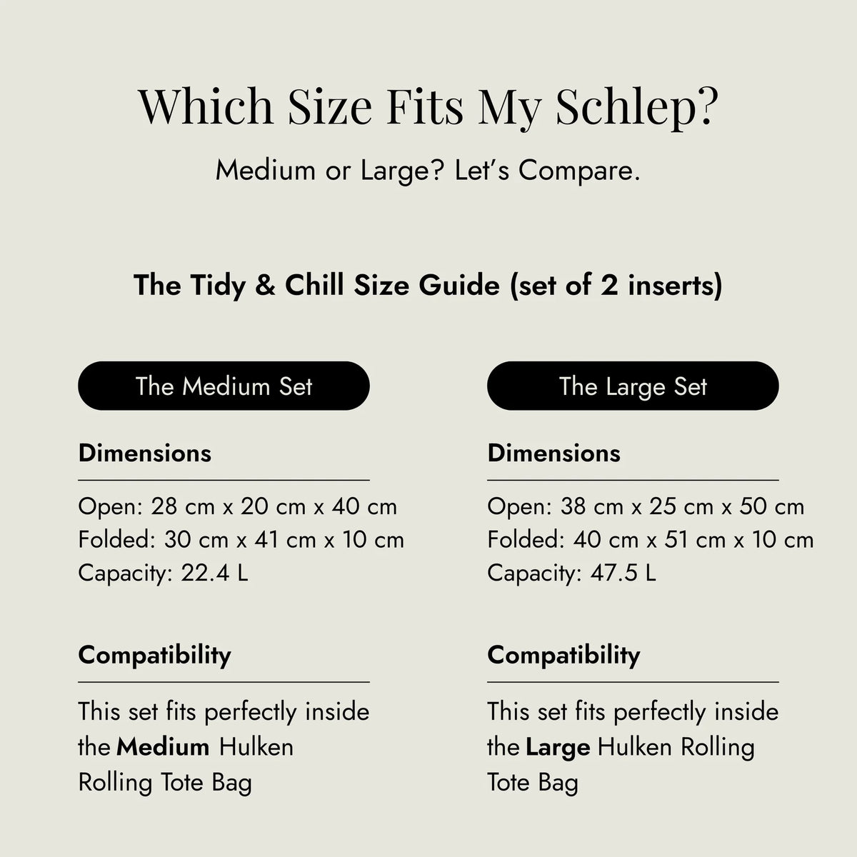 The Tidy & Chill Insert Set Silver