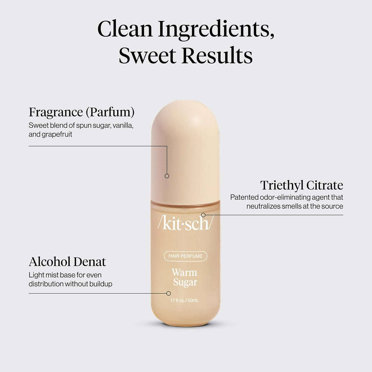 Holiday Set - Warm Sugar Hárilmvatn og 3xSatín Scrunchies