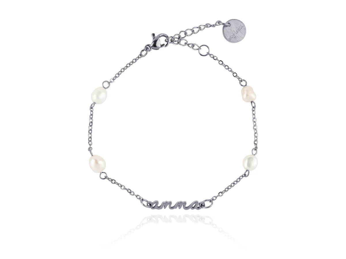 Amma Perlu Armband Silfur