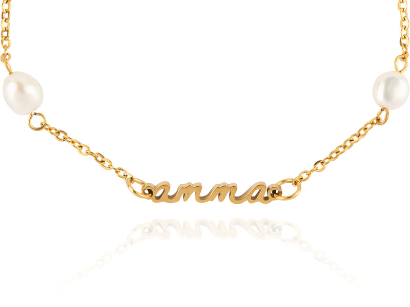 Amma Perlu Armband Gyllt