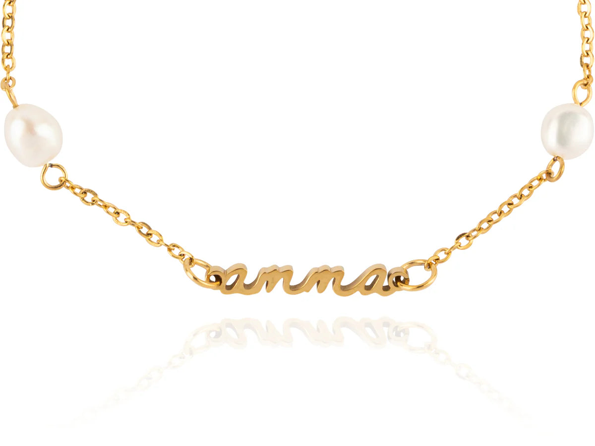 Amma Perlu Armband Gyllt