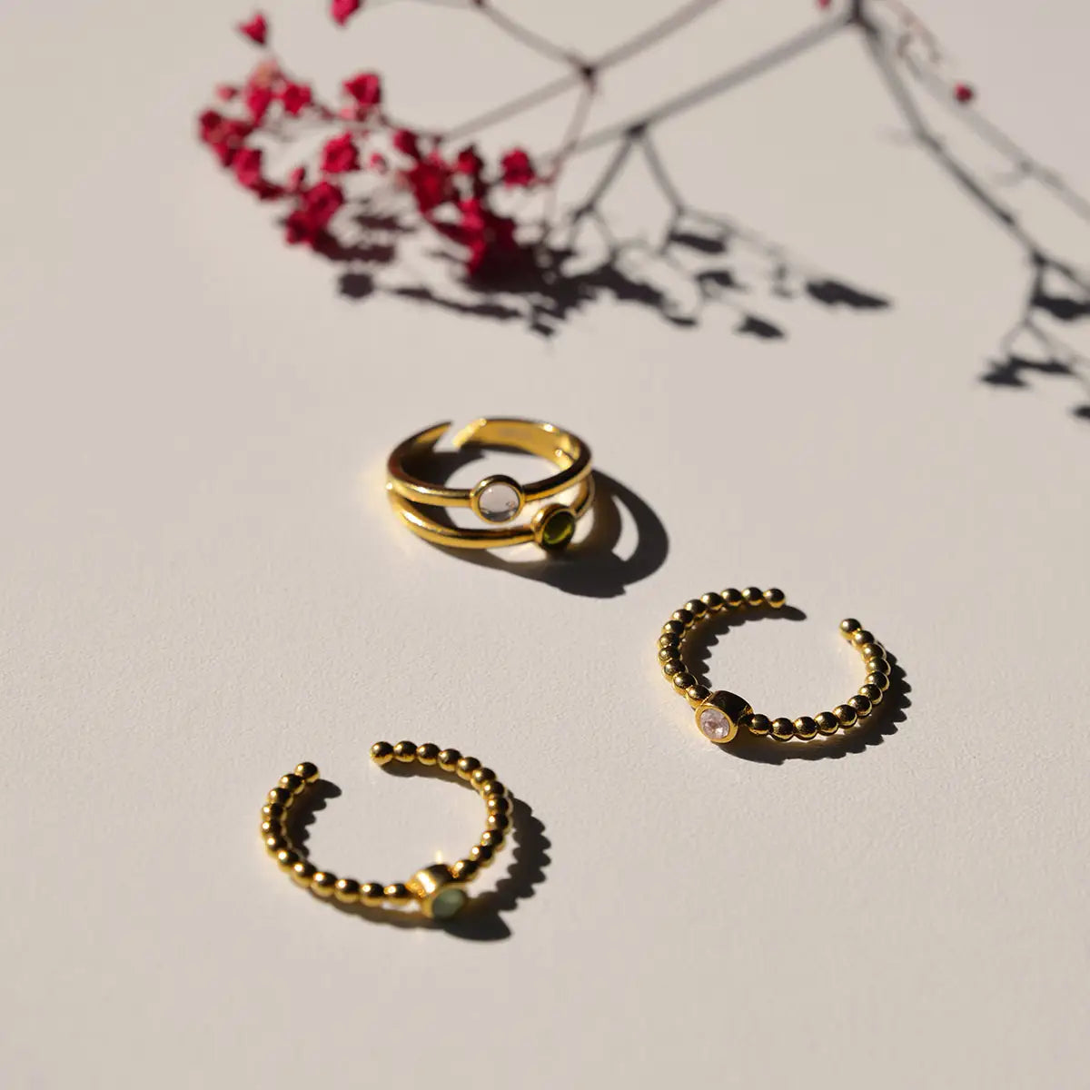 Hringur Single - Gold/Green