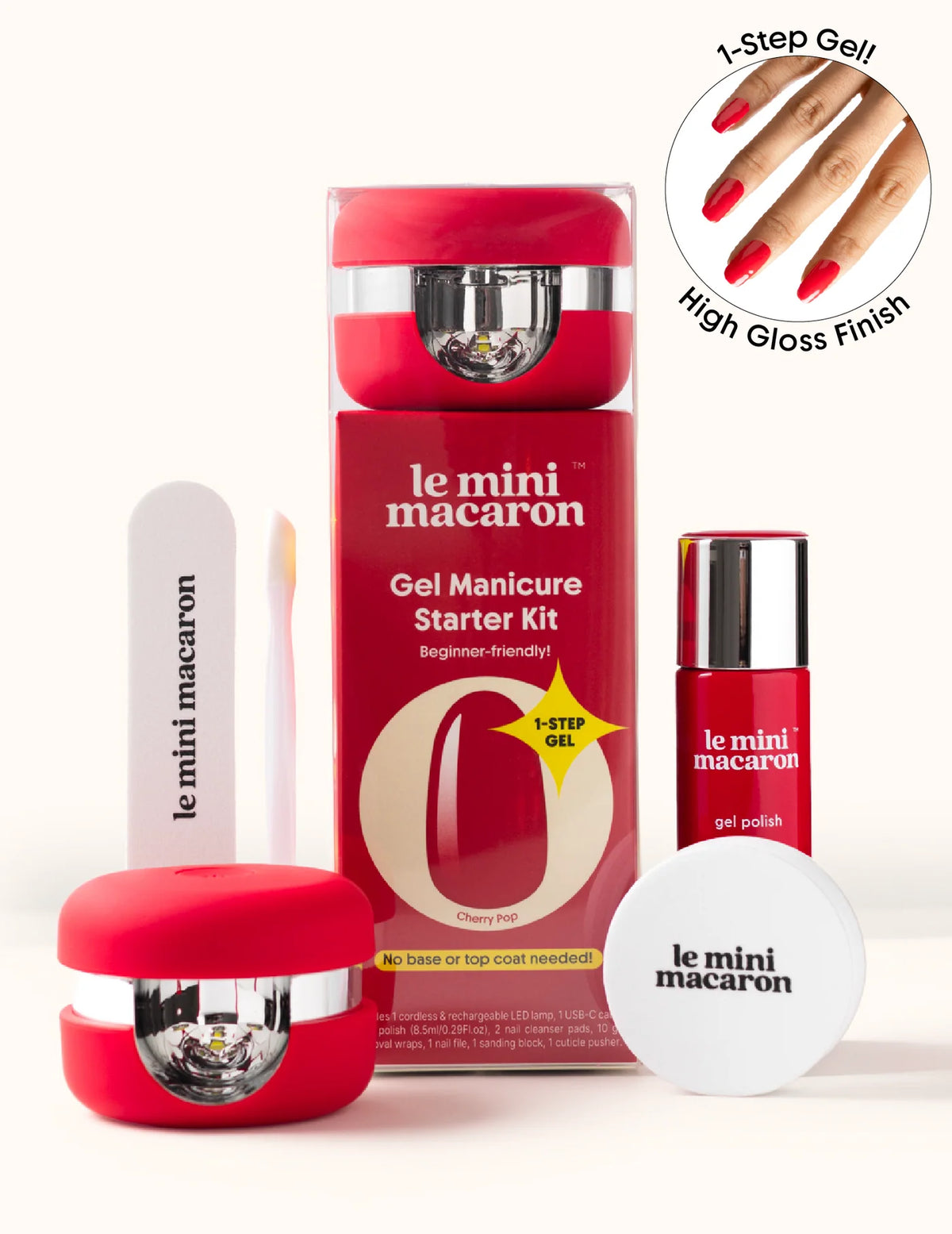 Gel Manicure Sett - Cherry Pop