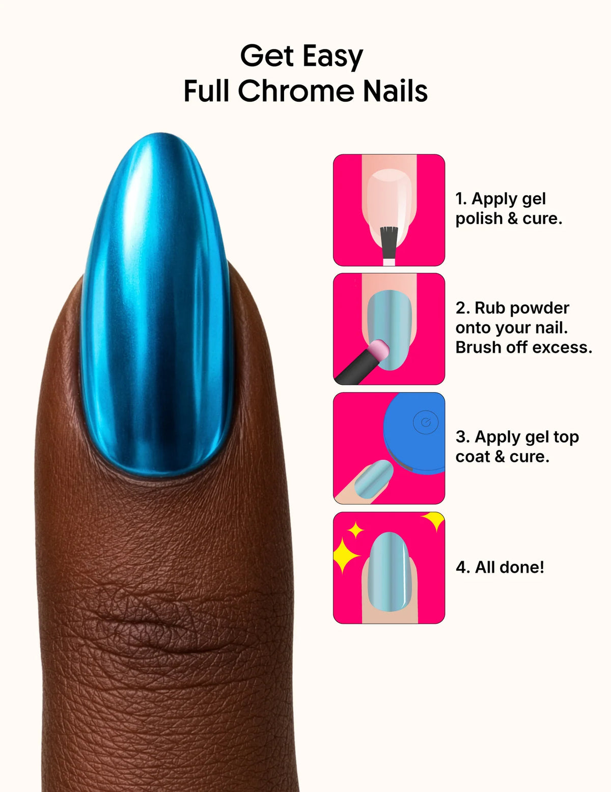 Chrome Powder Pen - Cyber Blue