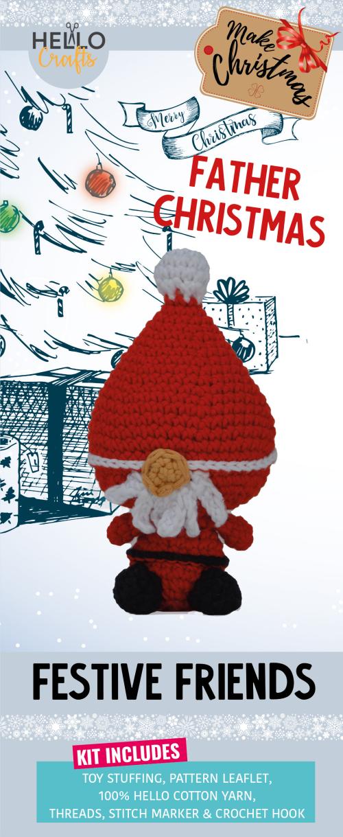 Crochet Kit - Festive Friends - Father Christmas