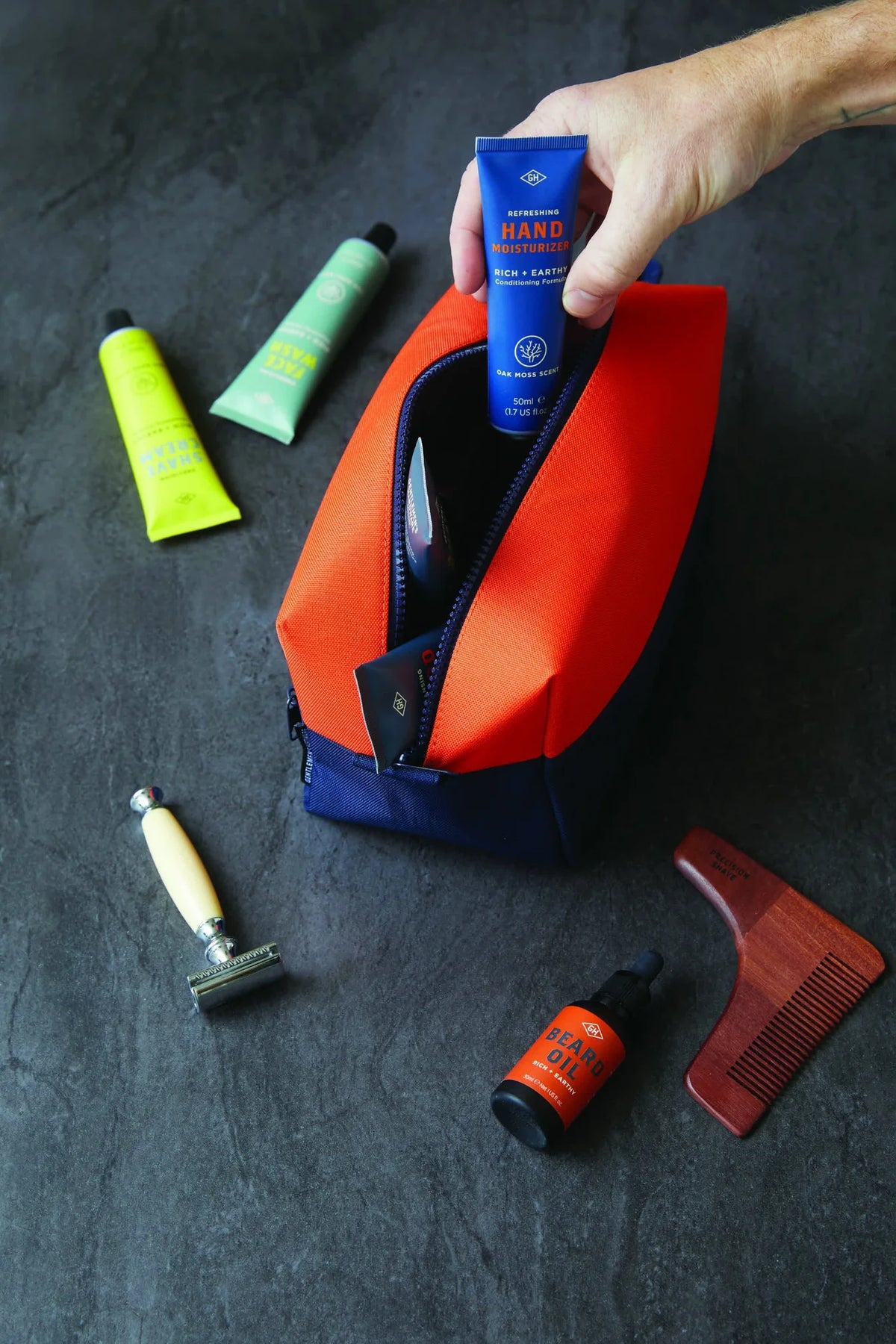 Snyrtitaska Blá/Appelsínugul