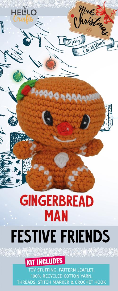 Crochet Kit - Festive Friends - Piparkökumaður