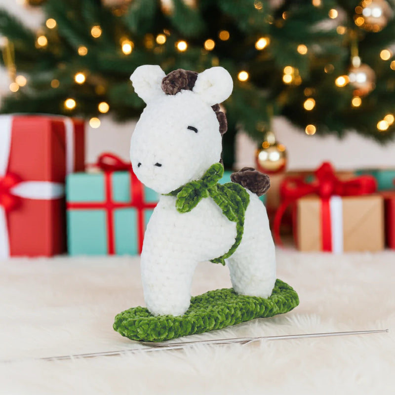 Crochet Kit - Velvet Green Rocking Horse