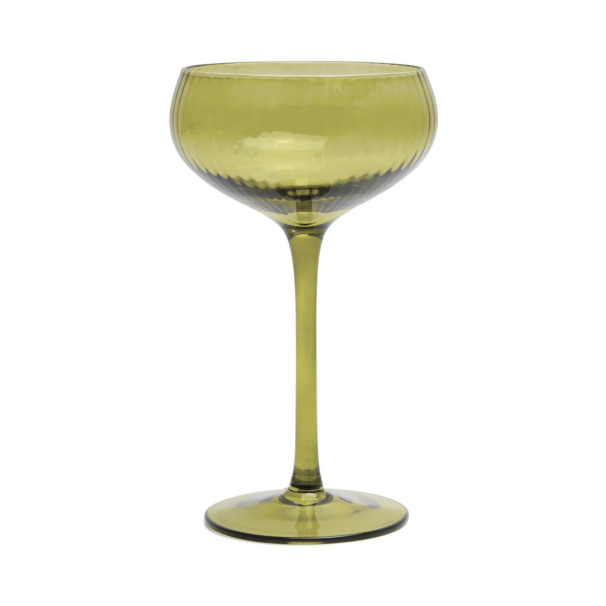 The Lou Coupe Glass - 2 stk. Olive
