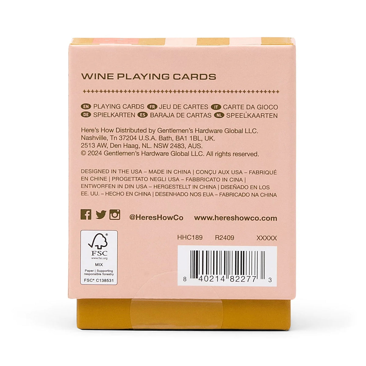 Wine Playing Cards