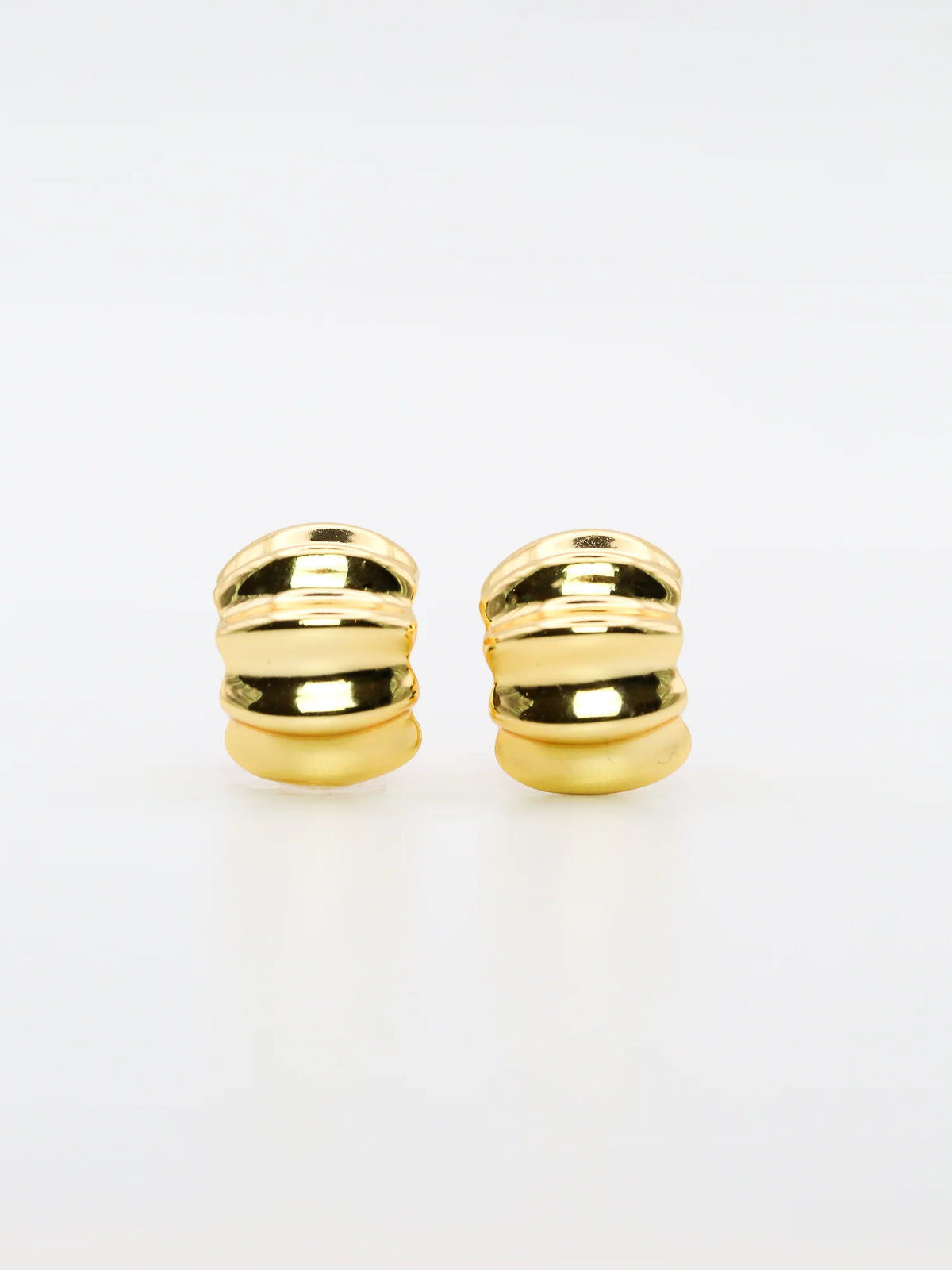 Ribbed Hoops Eyrnalokkar