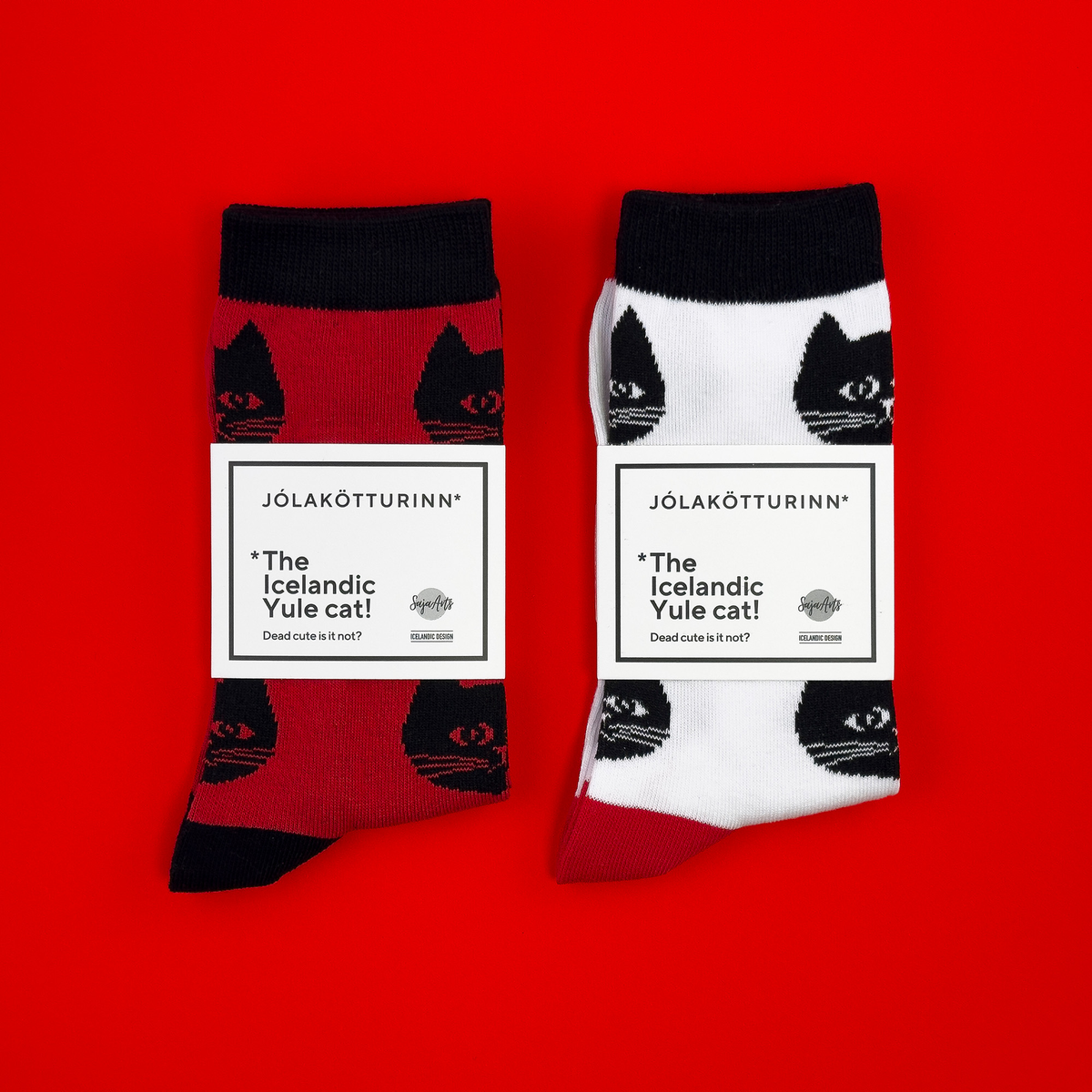 Jólaköttur Sokkar Rauðir