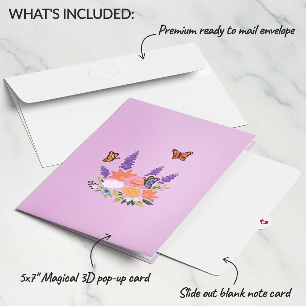 Flower Basket Pop-Up Kort