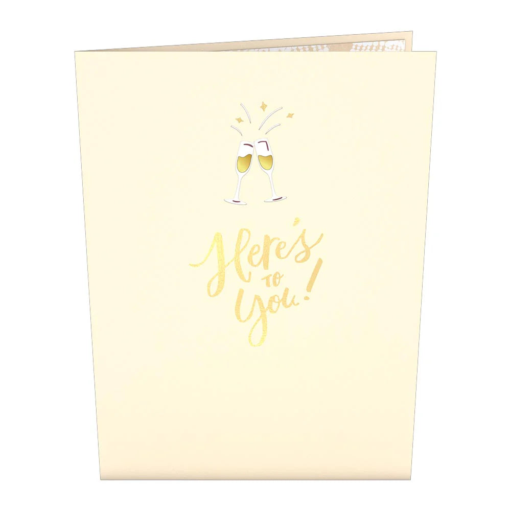 Here's to You Champagne Pop-Up Kort