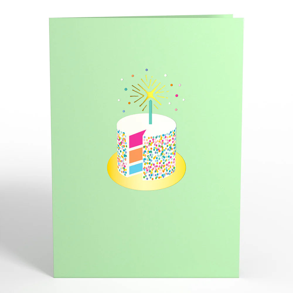 Sprinkles Birthday Cake Pop-Up Kort