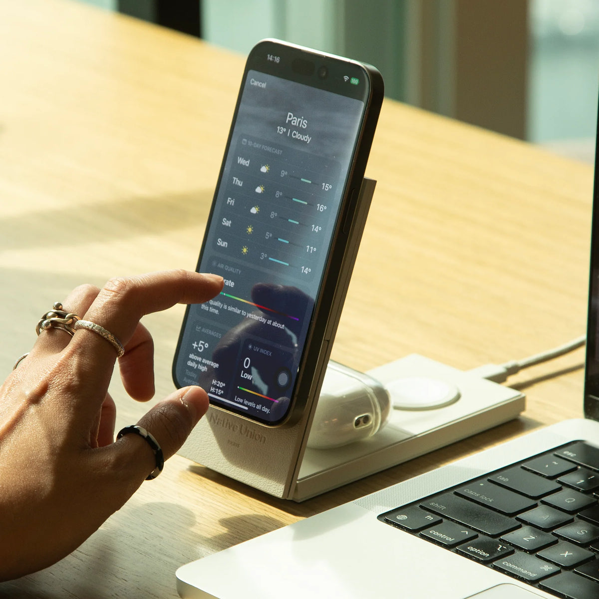 Rise 3-in-1 Magnetic Þráðlaus Hleðslustöð