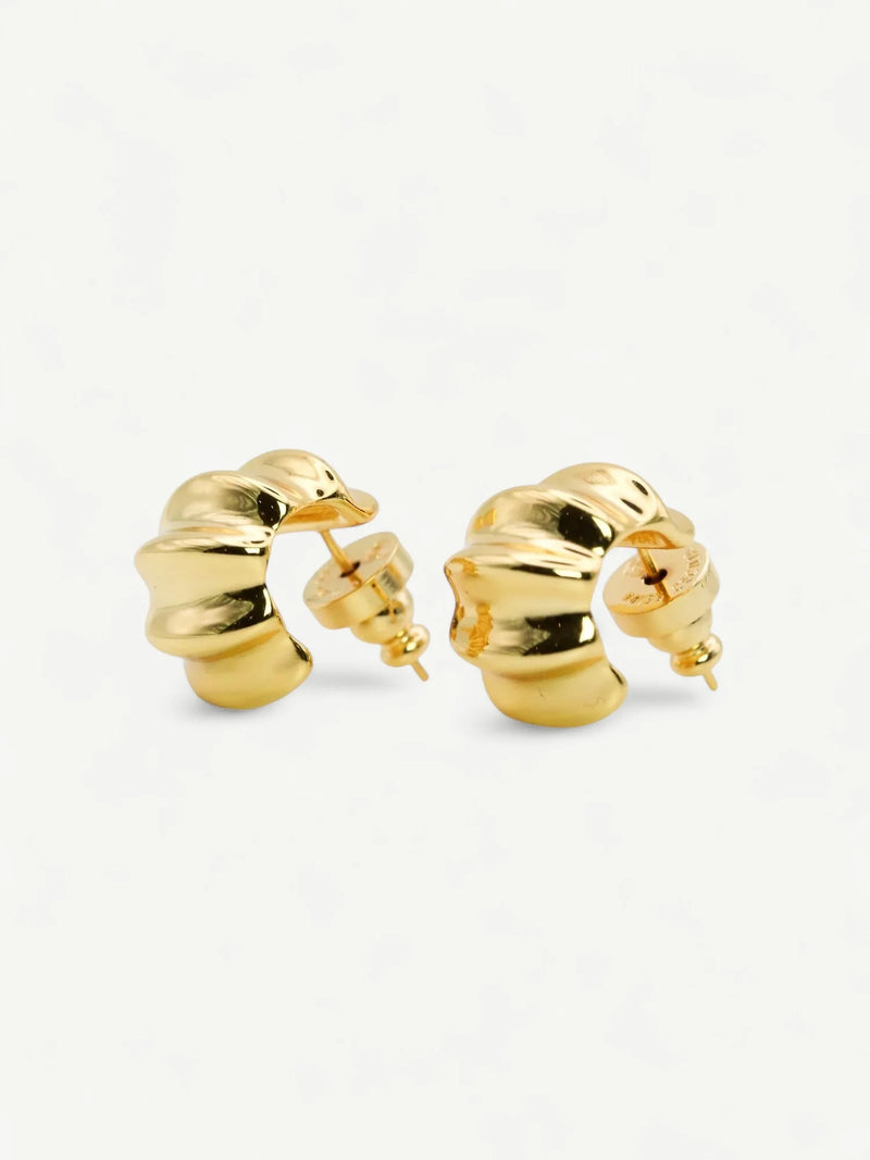 Ribbed Hoops Eyrnalokkar