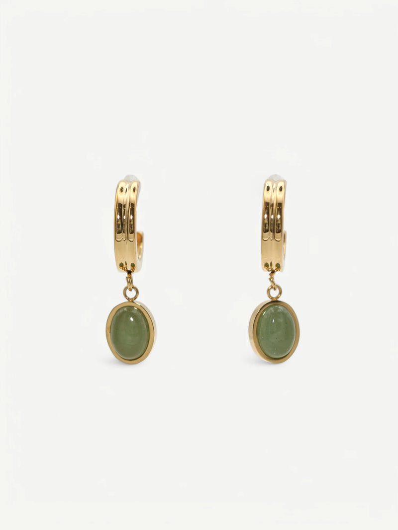 Emerald Hoop Eyrnalokkar