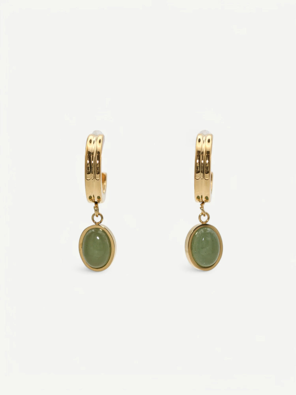 Emerald Hoop Eyrnalokkar