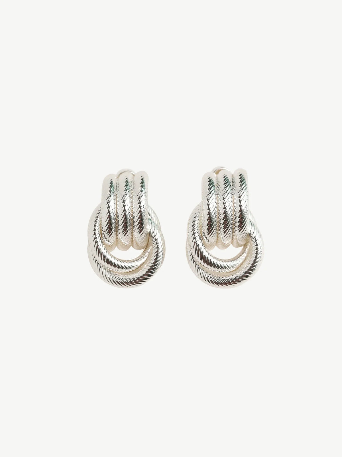 The Rope Knot Studs Eyrnalokkar Silfur