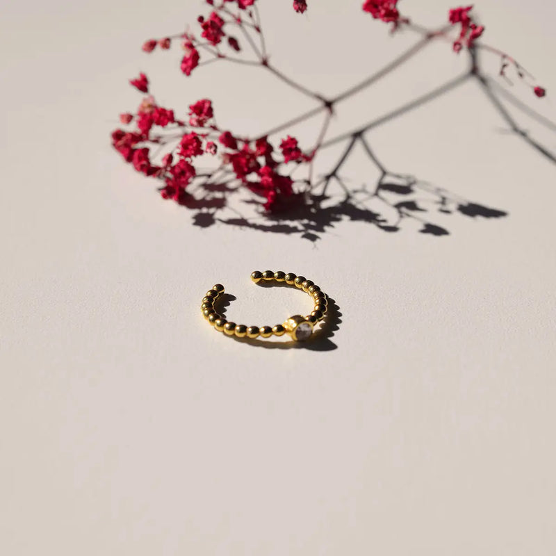 Hringur Single - Gold/Pink