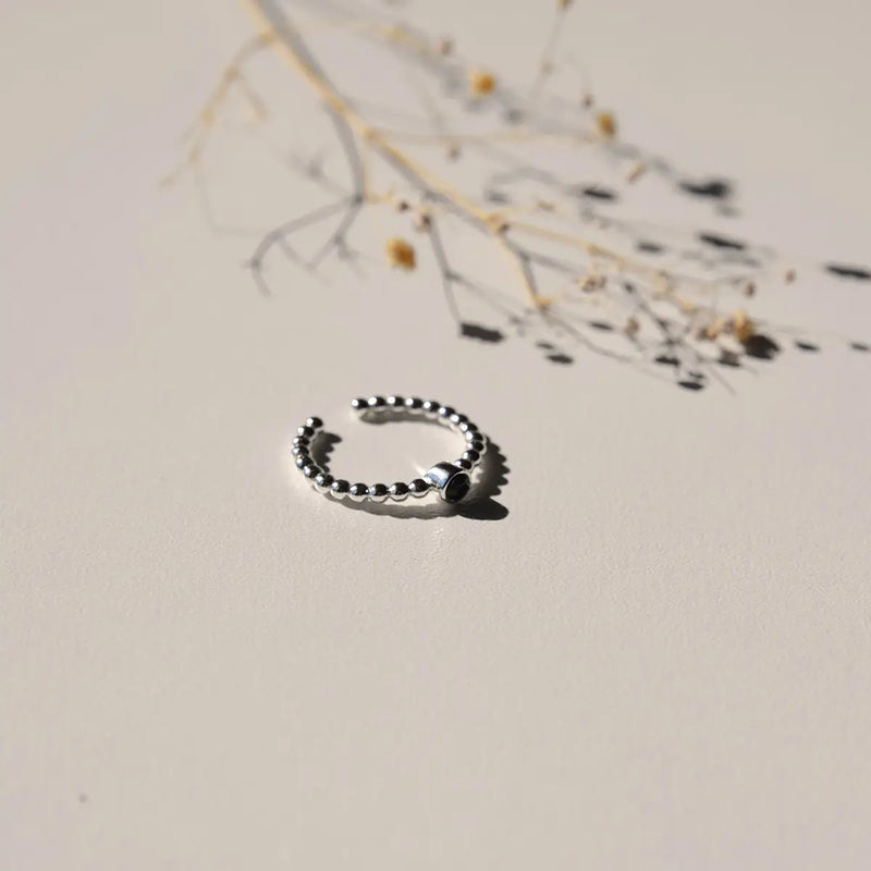 Hringur Single - Silver/Black