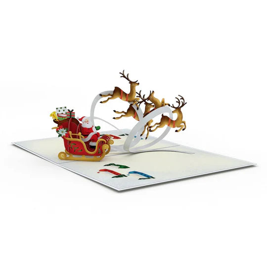 Reindeer Sleigh Pop-Up Card