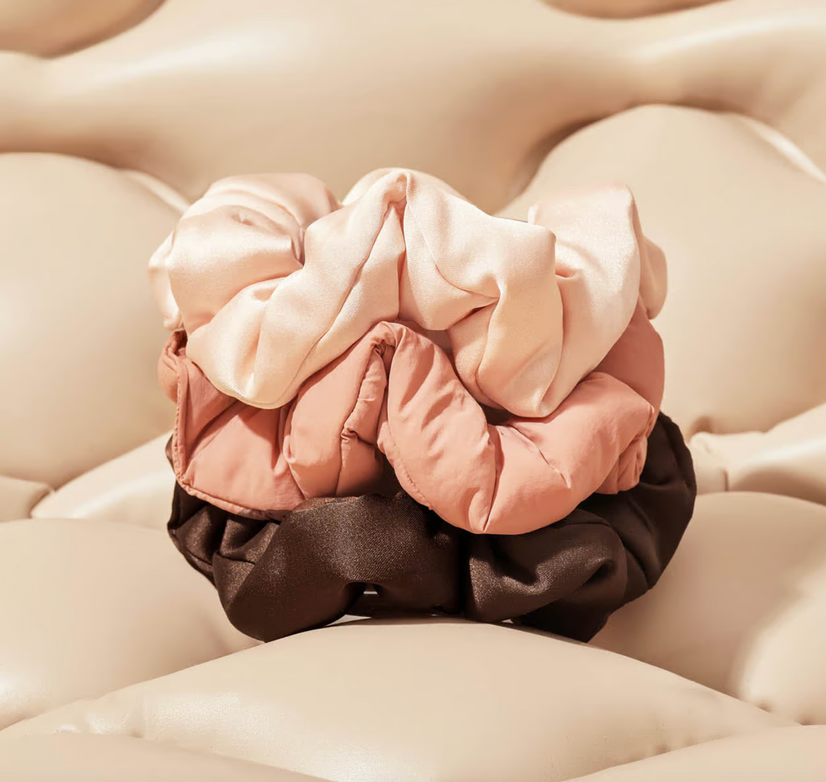 Cloud Scrunchies 3 stk. Rosewood