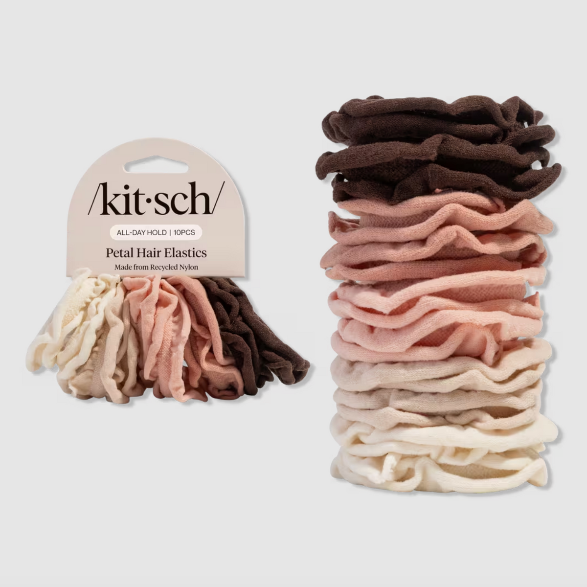 Þykkar Hárteygjur 10 stk. Terracotta