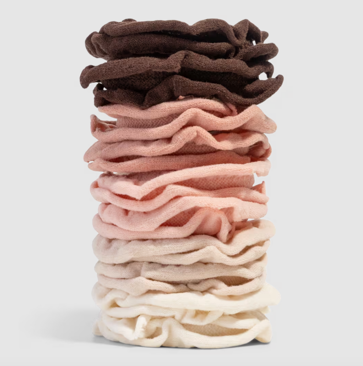 Þykkar Hárteygjur 10 stk. Terracotta